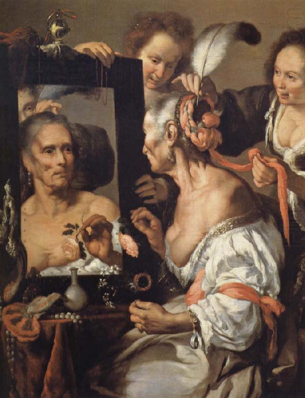 Bernardo Strozzi Woman at the mirror china oil painting image